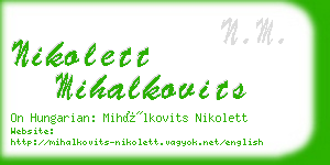 nikolett mihalkovits business card